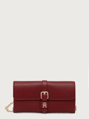 Tommy Hilfiger portfel damski z imitacji skóry bordowy