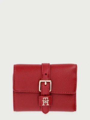 Tommy Hilfiger portfel damski z imitacji skóry bordowy