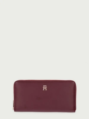 Tommy Hilfiger portfel damski z imitacji skóry bordowy
