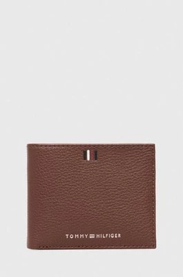 Tommy Hilfiger portfel skórzany męski kolor brązowy AM0AM11854