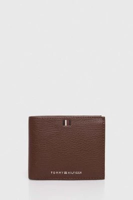 Tommy Hilfiger portfel skórzany męski kolor brązowy AM0AM11855