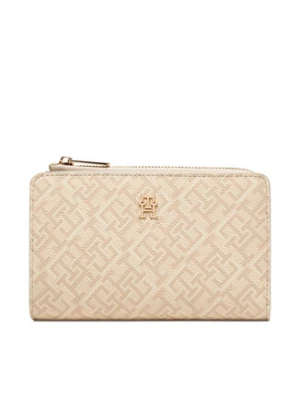 Tommy Hilfiger Portfel Th Icon Bifold Wallet Monoplay AW0AW18594 Beżowy