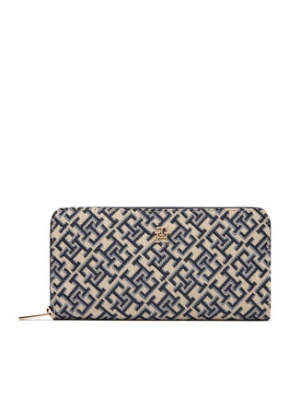 Tommy Hilfiger Portfel Th Icon Lrg Za Jacquard AW0AW18796 Granatowy