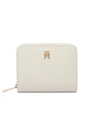 Tommy Hilfiger Portfel Th Icon Med Za W/Flap Mono AW0AW18474 Beżowy