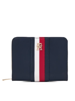 Tommy Hilfiger Portfel Th Icon Med Za W / Flap Nylon Corp AW0AW19164 Granatowy