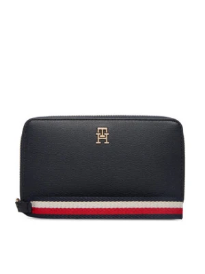 Tommy Hilfiger Portfel Th Logotape Compact Zip Around AW0AW18699 Granatowy
