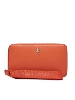 Tommy Hilfiger Portfel Th Logotape Compact Zip Around AW0AW18699 Pomarańczowy
