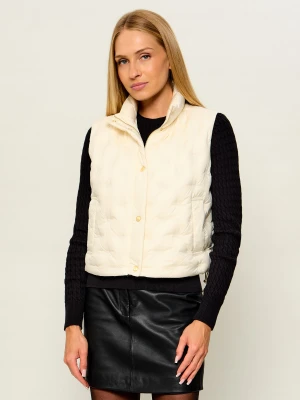 Tommy Hilfiger Puchowy bezrękawnik | Regular Fit kremowy