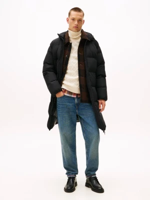 Tommy Hilfiger Puchowy płaszcz czarny