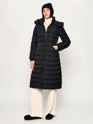 Tommy Hilfiger Puchowy płaszcz czarny