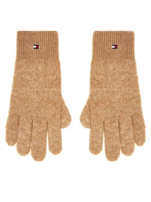 Tommy Hilfiger Rękawiczki Damskie Flag Fluffy AW0AW17797 Beżowy