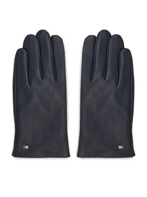 Tommy Hilfiger Rękawiczki Męskie Essential Flag Leather Gloves AM0AM11482 Granatowy