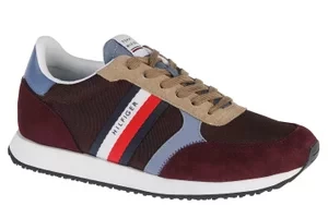 Tommy Hilfiger Runner Lo Color Mix FM0FM03815-GR8, Męskie, Brązowe, buty sneakers, tkanina, rozmiar: 40