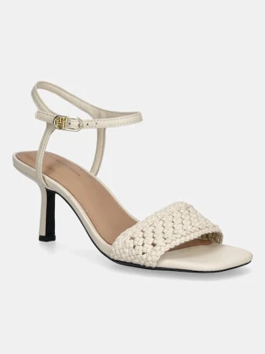 Tommy Hilfiger sandały CROCHET LTHR KITTEN SANDAL