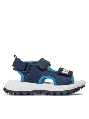 Tommy Hilfiger Sandały Flag Velcro Sandal T3B2-33434-1591 M Granatowy