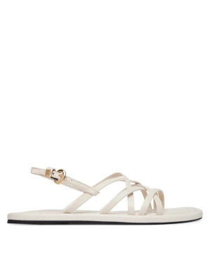 Tommy Hilfiger Sandały Flat Strappy FW0FW09220 Kremowy