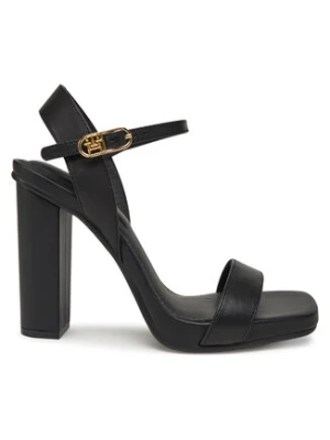 Tommy Hilfiger Sandały High Heel Leather Sandal FW0FW08534 Czarny