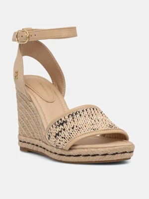 Tommy Hilfiger sandały HIGH WEDGE ESPAD RAFFIA