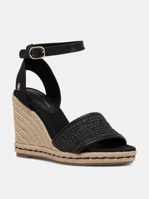 Tommy Hilfiger sandały HIGH WEDGE ESPAD RAFFIA