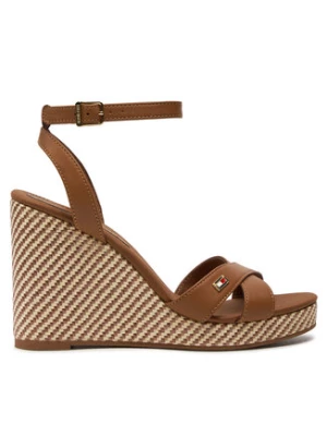 Tommy Hilfiger Sandały Im Raffia Sandal FW0FW08224 Brązowy