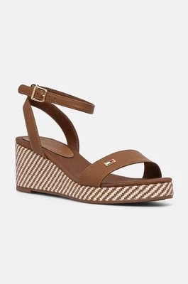 Tommy Hilfiger sandały IM RAFFIA SANDAL kolor brązowy FW0FW08226