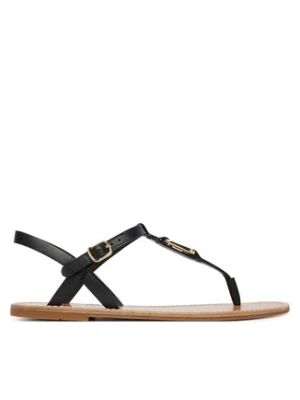 Tommy Hilfiger Sandały Leather Thong Sandal FW0FW09127 Czarny