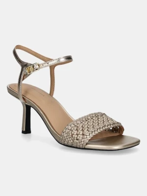 Tommy Hilfiger sandały METALLIC LTHR KITTEN SANDAL