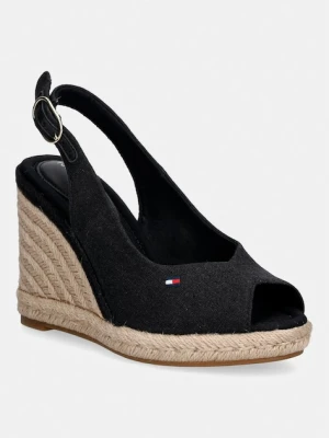 Tommy Hilfiger sandały na koturnie FLAG HIGH WEDGE ESPAD SLINGBACK