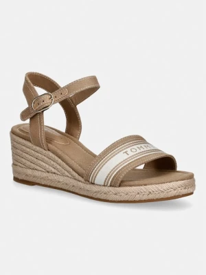 Tommy Hilfiger sandały na koturnie MID WEDGE ESPAD WEBBING