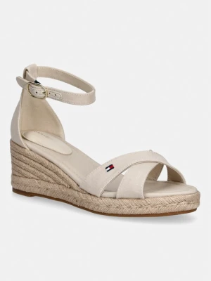Tommy Hilfiger sandały na koturnie MID WEDGE ESPAD X CROSS