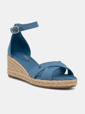 Tommy Hilfiger sandały na koturnie MID WEDGE ESPAD X CROSS