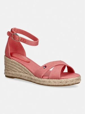 Tommy Hilfiger sandały na koturnie MID WEDGE ESPAD X CROSS