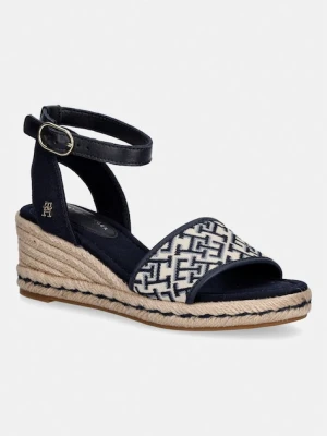 Tommy Hilfiger sandały na koturnie TH MID ESPAD WEDGE JACQUARD