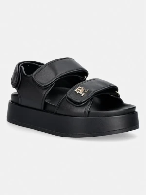 Tommy Hilfiger sandały na platformie damskie skórzane LEATHER SPORTY PLATFORM SANDAL