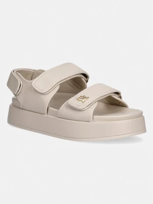 Tommy Hilfiger sandały na platformie damskie skórzane LEATHER SPORTY PLATFORM SANDAL