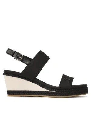 Tommy Hilfiger Sandały Rope Webbing Mid Wedge FW0FW07092 Czarny