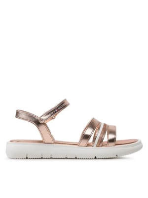 Tommy Hilfiger Sandały Stripes Velcro Sandal T4A2-32771-1372 S Złoty