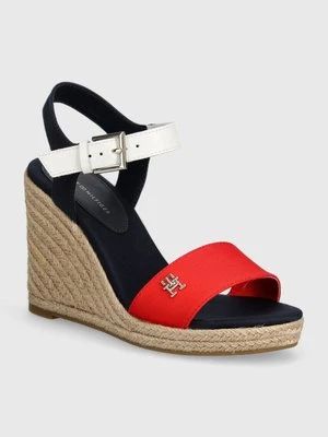 Tommy Hilfiger sandały STRIPES WEDGE SANDAL kolor granatowy FW0FW08053