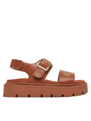 Tommy Hilfiger Sandały T3A2-33785-0326 M Brązowy