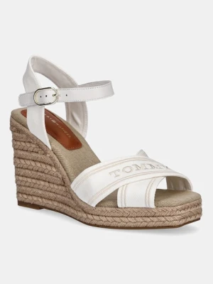 Tommy Hilfiger sandały TOMMY HILFIGER ESPAD HIGH WEDGE kolor biały FW0FW08668
