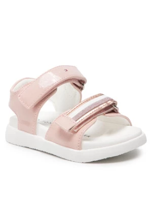 Tommy Hilfiger Sandały Velcro Sandal T1A2-32169-0710 M Różowy