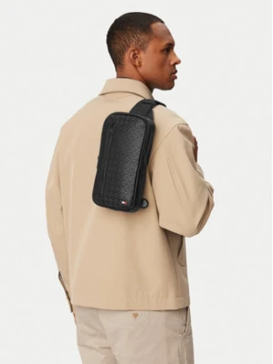 Tommy Hilfiger Saszetka Embossed Flag Sling Bag AM0AM14191 Czarny