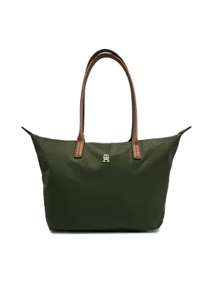 Tommy Hilfiger Shopperka POPETTE | z dodatkiem skóry