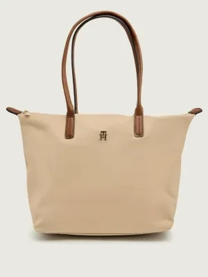Tommy Hilfiger Shopperka POPETTE | z dodatkiem skóry