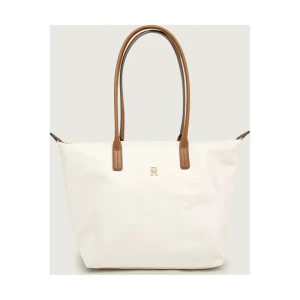 Tommy Hilfiger Shopperka POPETTE | z dodatkiem skóry