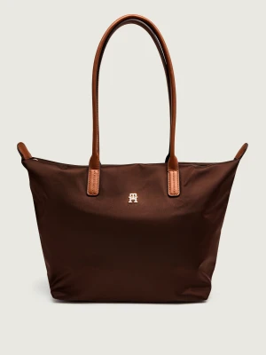Tommy Hilfiger Shopperka Popette | z dodatkiem skóry brązowy
