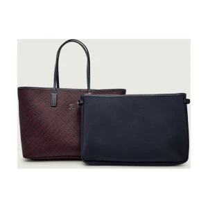 Tommy Hilfiger Shopperka + saszetka MONOPLAY | z dodatkiem skóry
