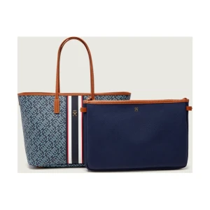 Tommy Hilfiger Shopperka + saszetka TH MONOPLAY | z dodatkiem skóry