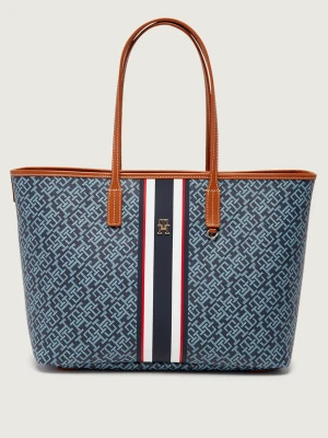 Tommy Hilfiger Shopperka + saszetka TH MONOPLAY | z dodatkiem skóry