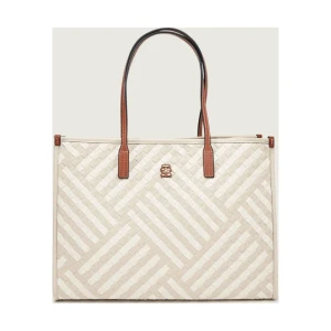 Tommy Hilfiger Shopperka TH CITY | z dodatkiem skóry